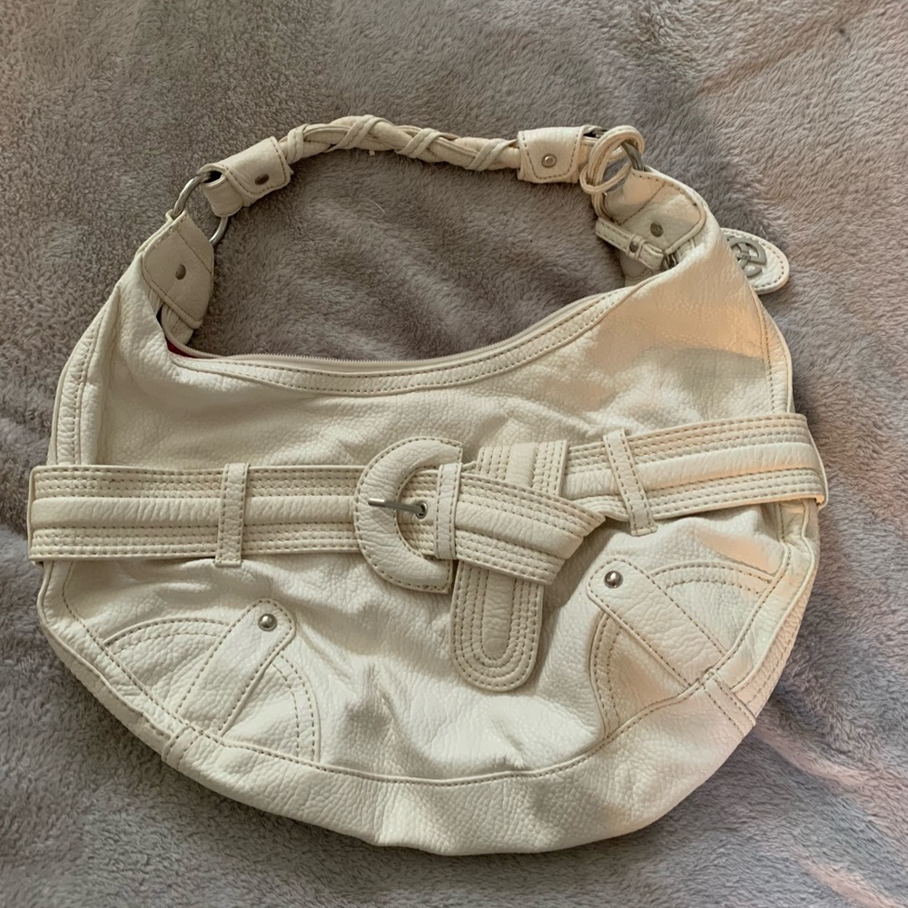 Leather purse, white